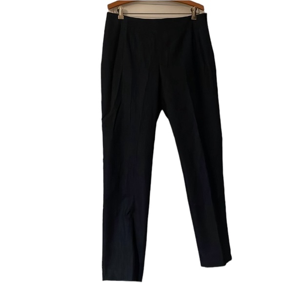 Fibers by Barbara Lesser Flat Front Straight Leg jean in dark wash. Size 10. EUC - Picture 1 of 6